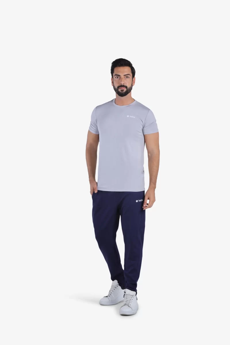 YesEco Men's Grey Athleisure T-Shirt